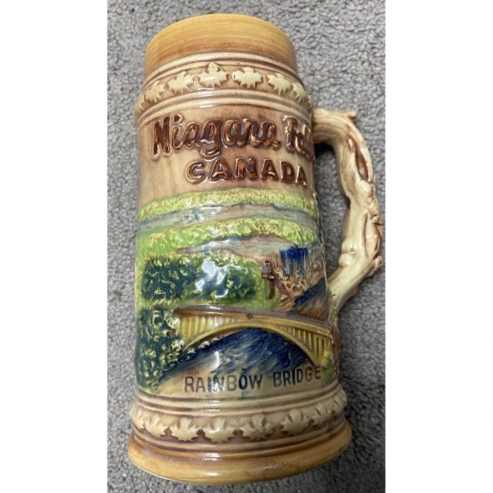 VTG NIAGARA FALLS CANADA - RAINBOW BRIDGE BEER‎ STEIN BREWERIANA COLLECTORS